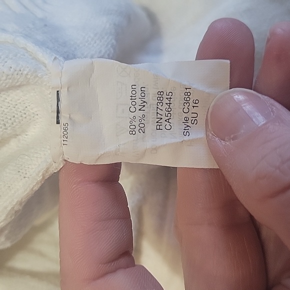 Madewell Women's Graduate white cardigan size L preppy academia casual office - Picture 5 of 8